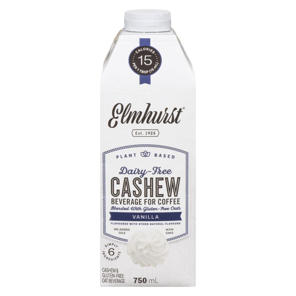 Elmhurst 1925 Crème De Noix De Cajou À La Crème Douce, 750 Ml -- 6 Par Caisse