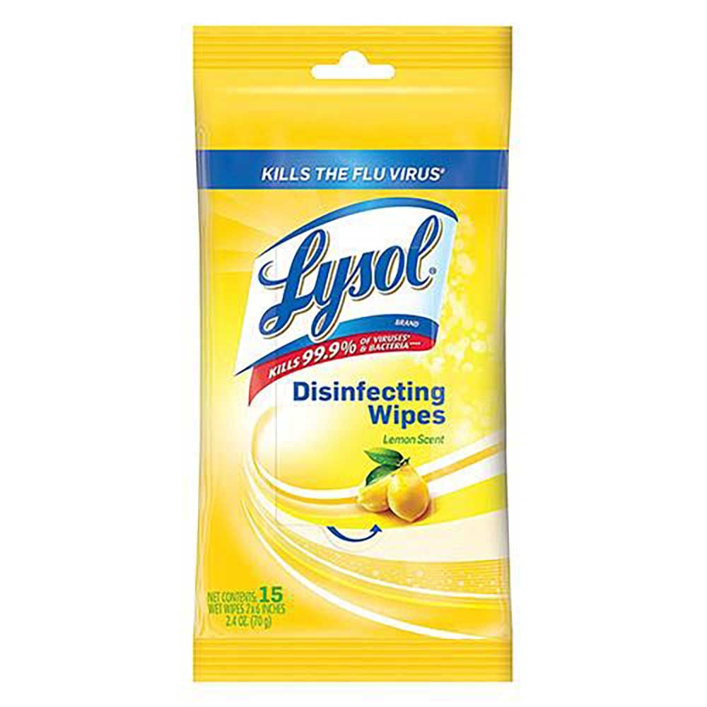 Lysol Lingettes Désinfectantes À Emporter, Paquet Plat -- 24 Par Boîte