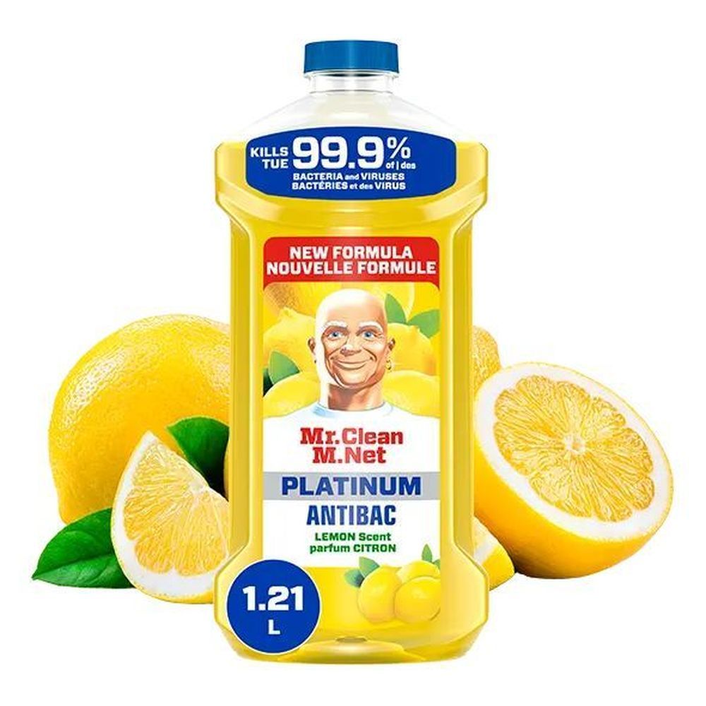 Mr. Clean Liquide Nettoyant Multi-usages Parfum Citron, 1210 Ml – 4 Par Boîte