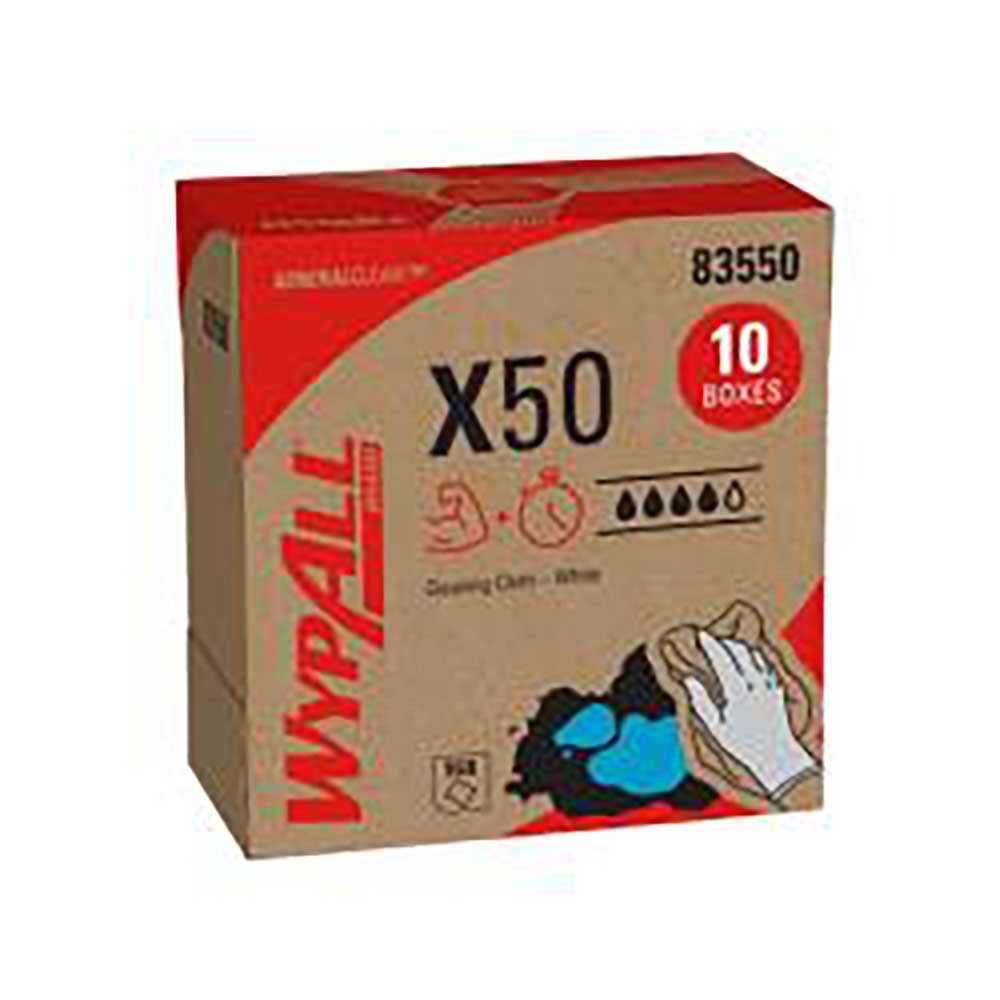 Wypall X50 Disposable Cloths, White -- 10 Per Case