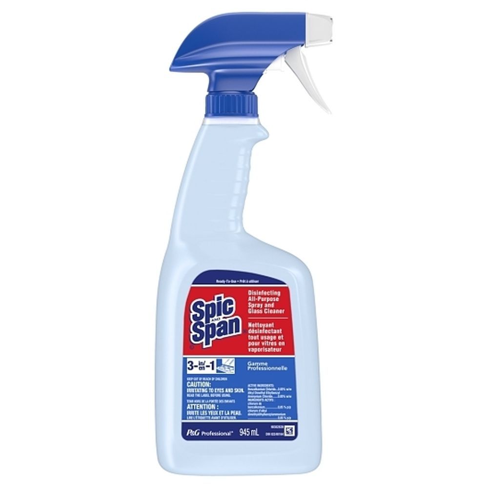 Spic And Span Spray Multi-usages Professionnel 3 En 1, 945 Ml – 8 Unités Par Boîte