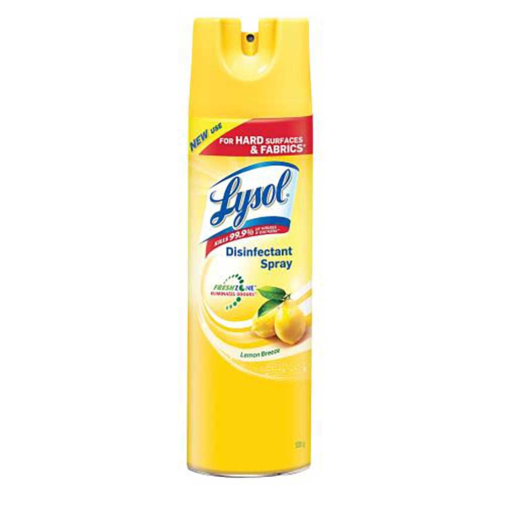 Lysol Spray Désinfectant Lemon Breeze, 539 G -- 12 Par Boîte