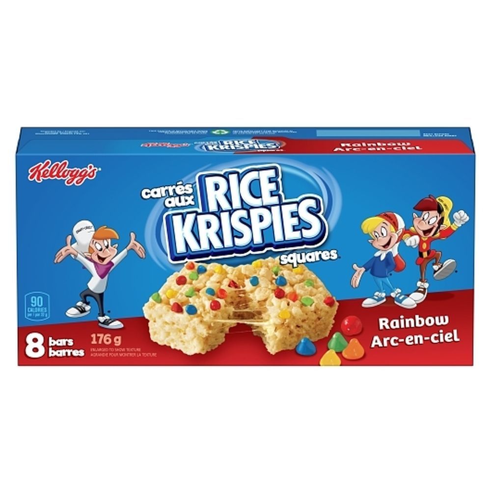 Rice Krispies Friandises Rainbow Squares, 176 G – 12 Par Boîte