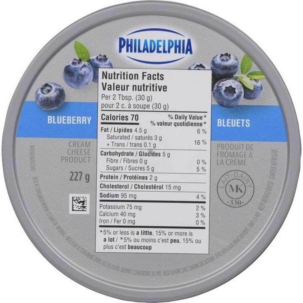 Philadelphia Blueberry Cream Cheese, 227 G -- 12 Per Case