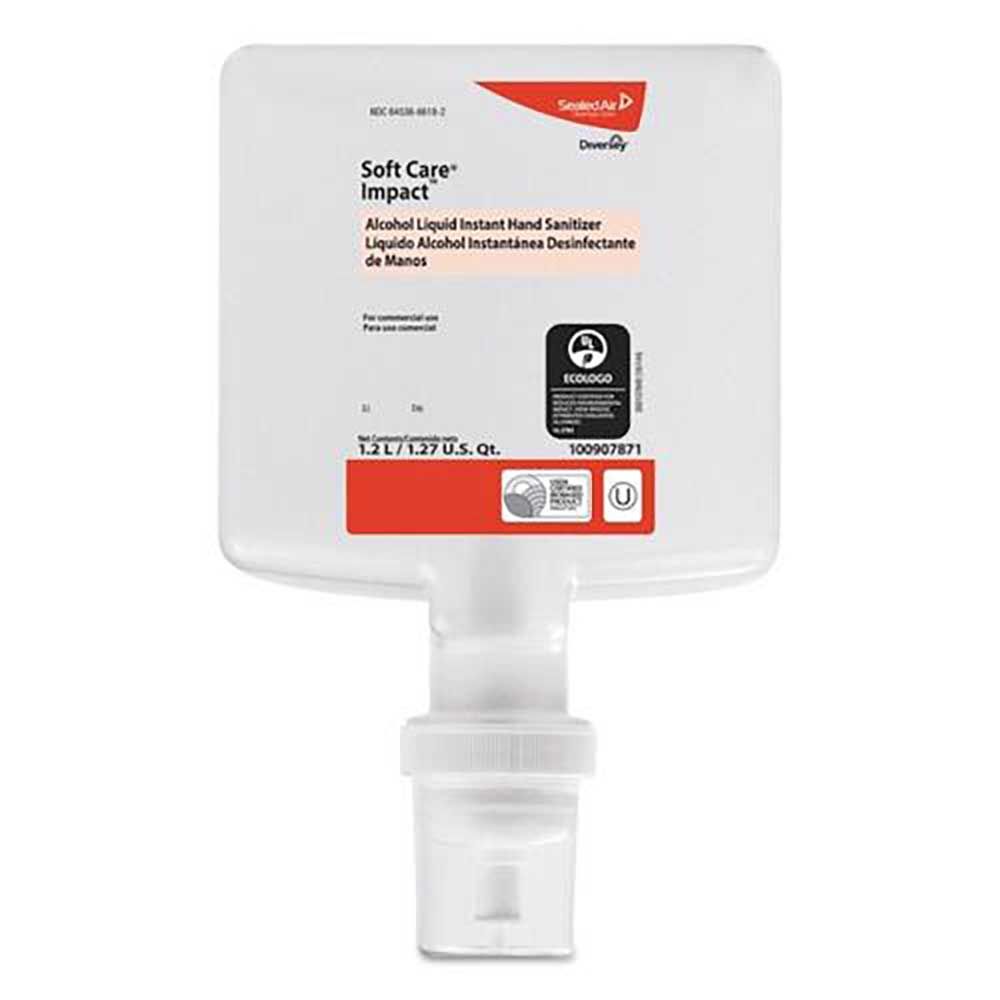 Soft Care Désinfectant Liquide Instantané Pour Les Mains Impact Alcohol, 1,2 L -- 6 Par Boîte