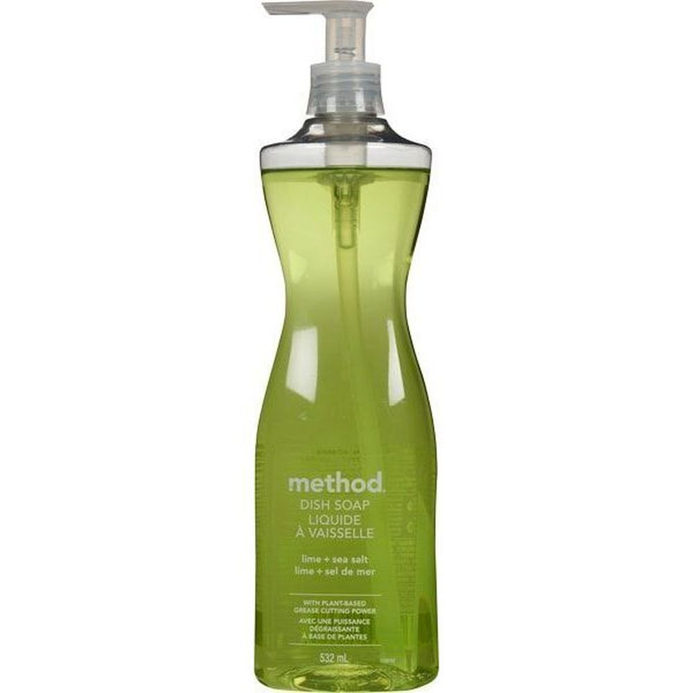 Method Liquide Vaisselle Citron Vert Et Sel De Mer Avec Pompe, 523 Ml – 6 Par Boîte