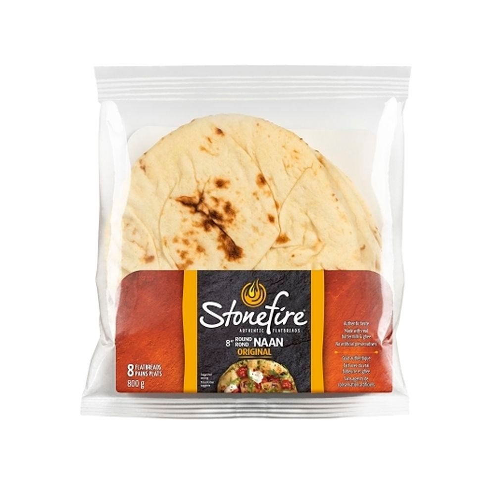 Stonefire 8 In Original Round Naan, 8 Count -- 6 Per Case