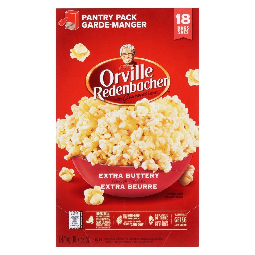 Orville Redenbacher's Popcorn Extra Beurré, 1,4 Kg – 72 Sachets Par Carton