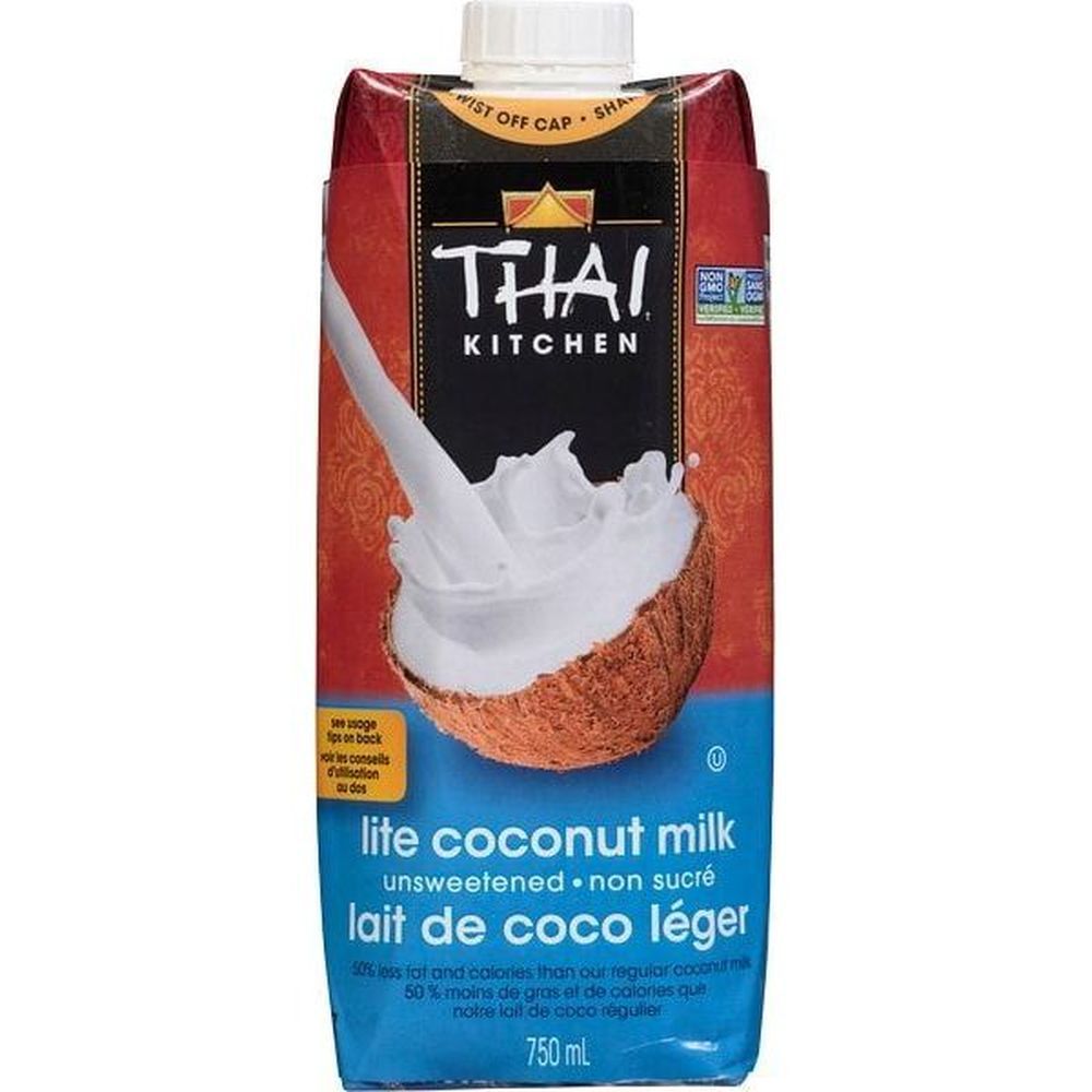 Thai Kitchen Lait De Coco Allégé Non Sucré, Brique Tetra Pak De 750 Ml – 6 Par Carton