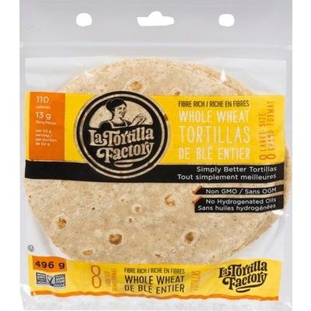 La Tortilla Factory Large Wheat Tortillas, 496 G -- 12 Per Case