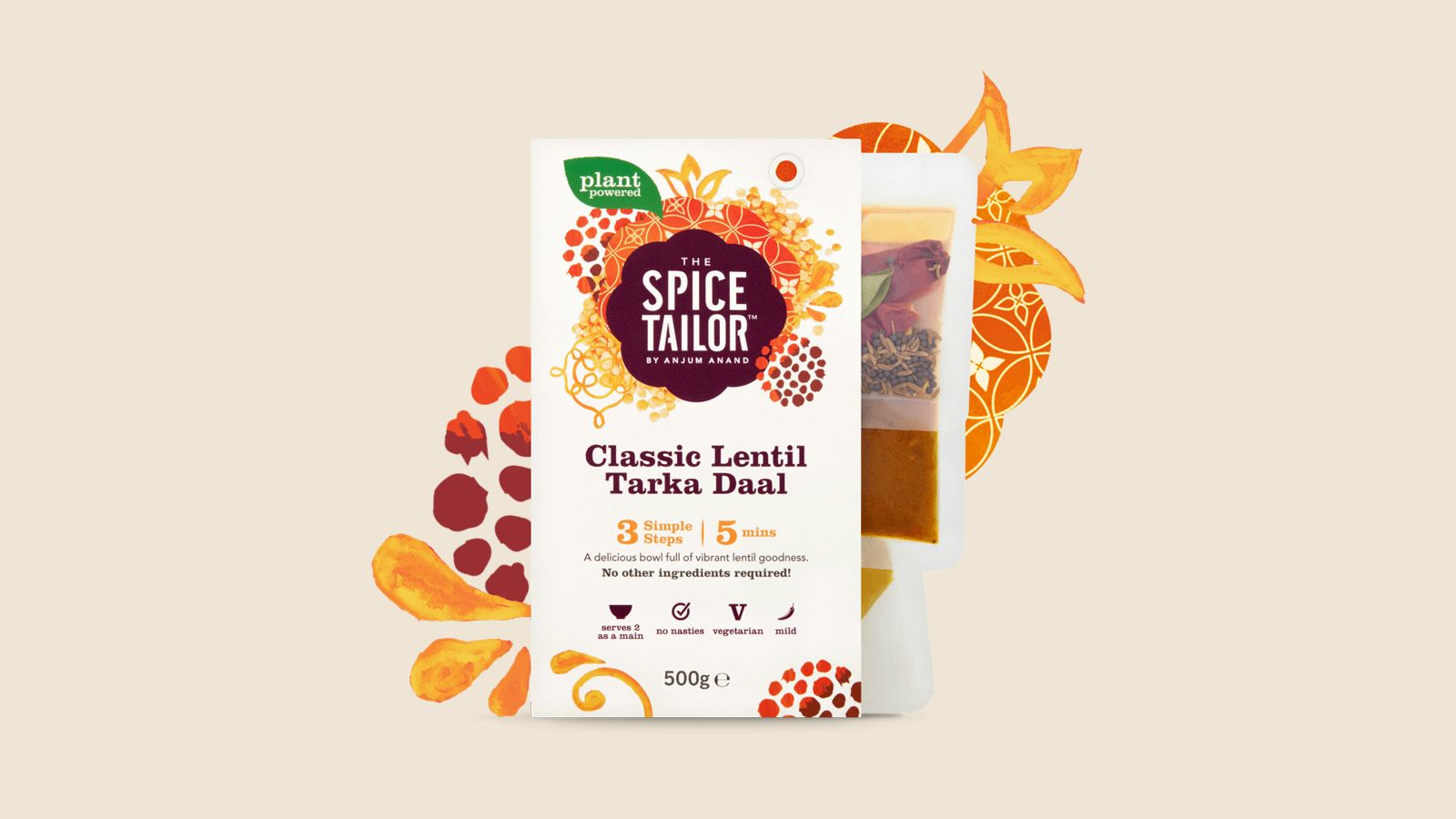 The Spice Tailor Kit Tarka Daal Aux Lentilles Classiques, 500 G -- 5 Par Caisse