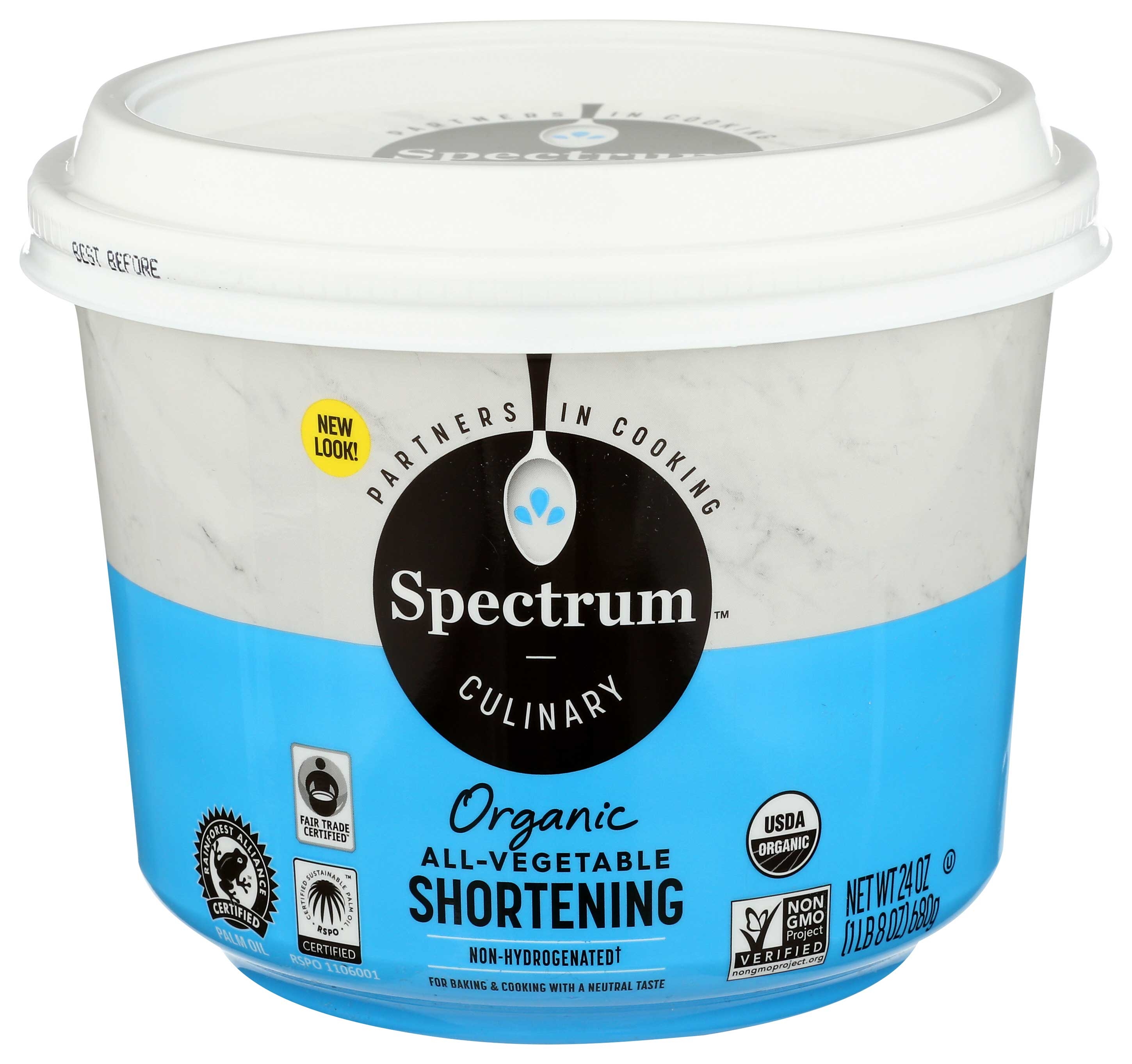 Spectrum Organic All Vegetable Shortening, 24 Ounce -- 12 per case.