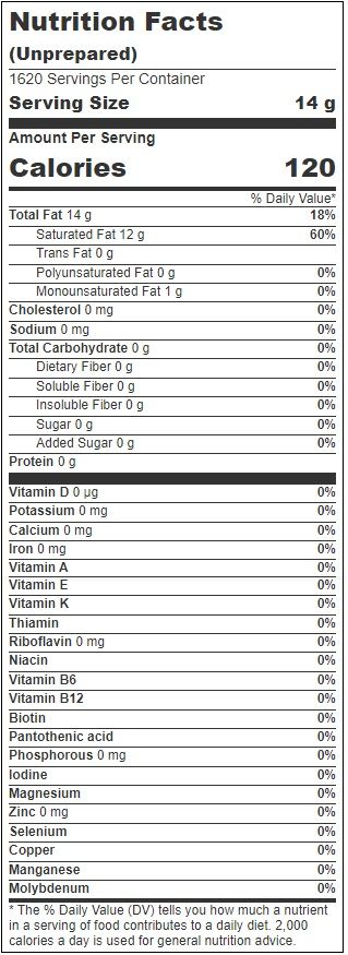 Louana Premium White Coconut Popping Oil, 50 Pound