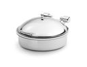 Vollrath Intrigue Round Top Stainless Steel Induction Chafing Dish, 6 Quart.