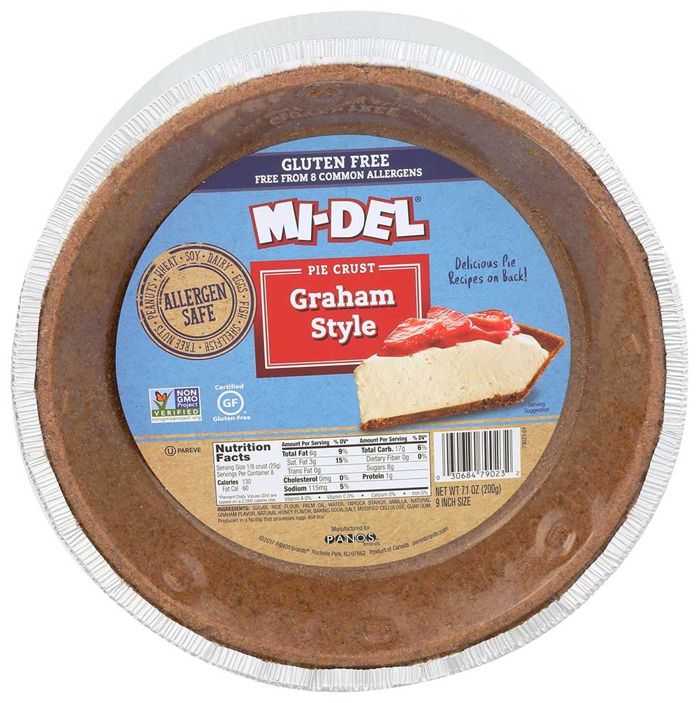 Midel Graham Style Pie Crust, 7.1 Ounce -- 12 per case.