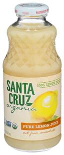 Santa Cruz Organic 100 Percent Lemon Juice, 16 Fluid Ounce -- 8 per case