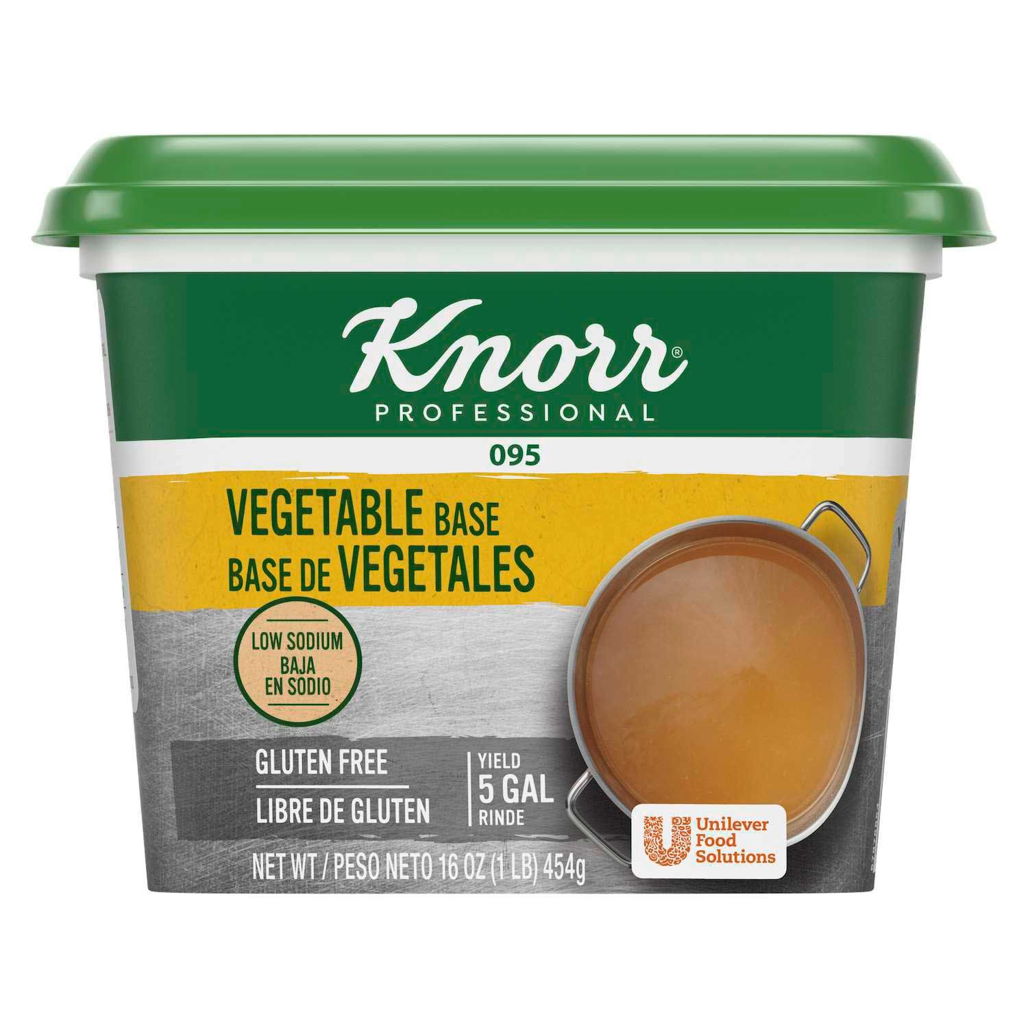 Knorr Professional 095 Low Sodium Vegetable Stock Base, 1 Pound -- 1 Each