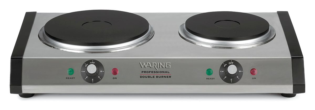 Waring Commercial Cast Iron Double Burner, 3.25 X 19.75 X 12.25 Inch