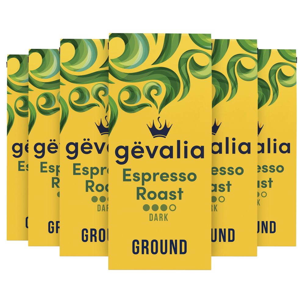 Gevalia Espresso Roast And Ground Coffee, 12 Ounce -- 6 Per Case