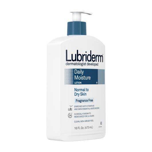 Lubriderm Fragrance Free Normal to Dry Skin Daily Moisture Lotion, 16 Fluid Ounce -- 12 per case