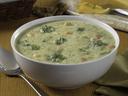 Blount Fine Foods Broccoli and Cheddar Cheese Soup - 4 lb. package, 4 per case