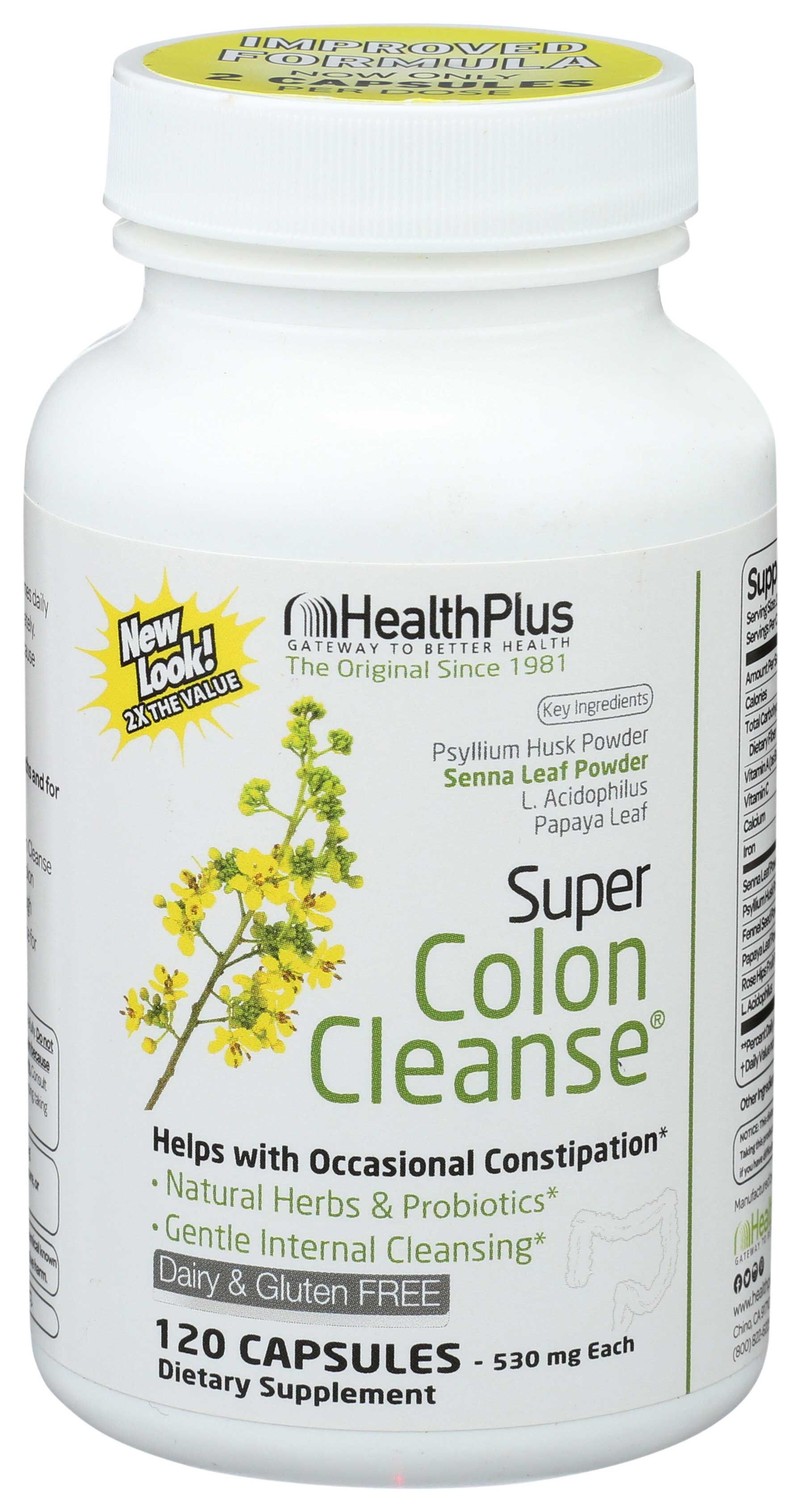 Health Plus Super Colon Cleanse Capsule, 120 Count
