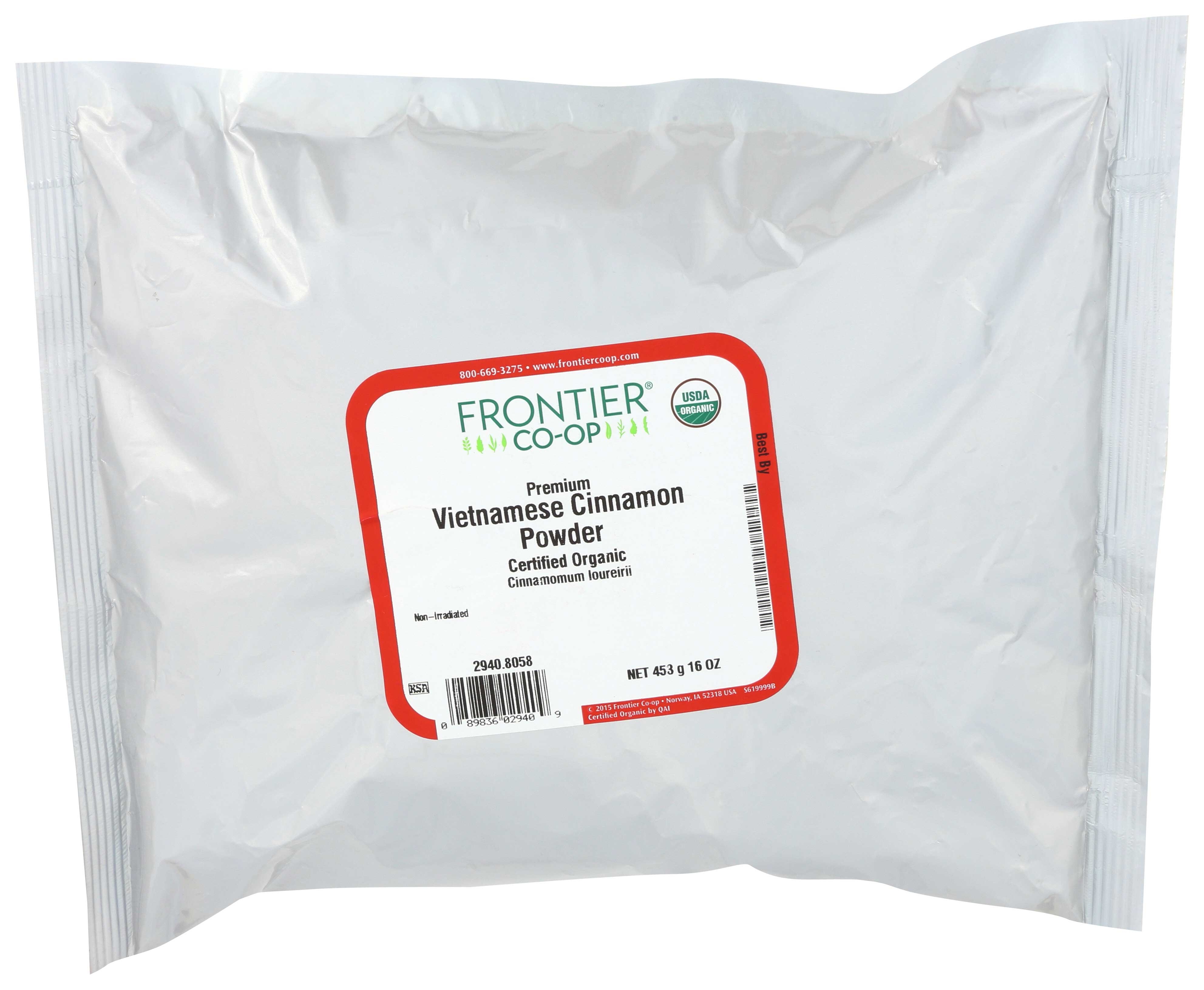 Frontier Herb Organic Cinnamon Vietnamese Powder Seasoning, 1 Pound