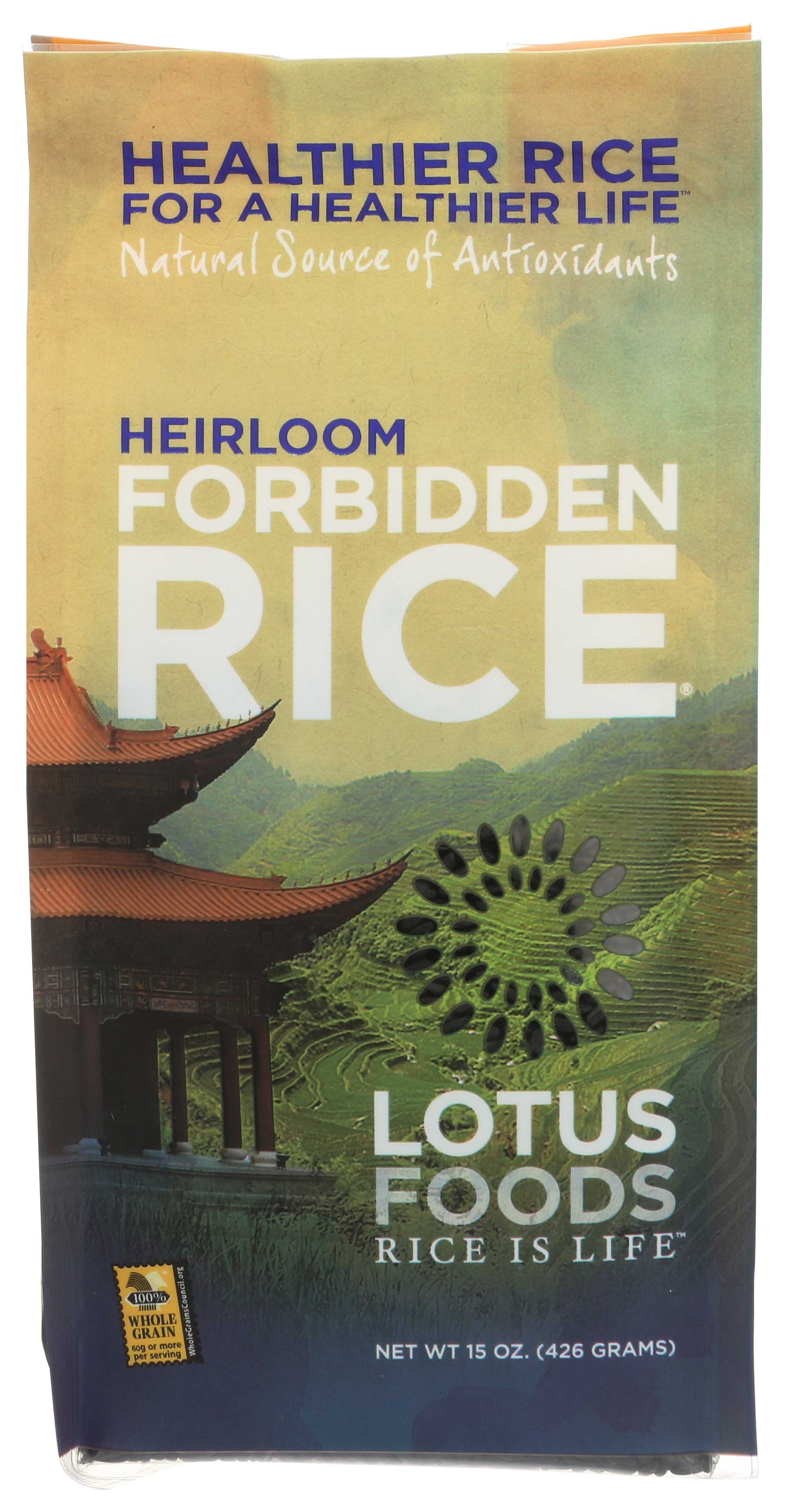 Lotus Foods Black Forbidden Rice, 15 Ounce -- 6 per case.