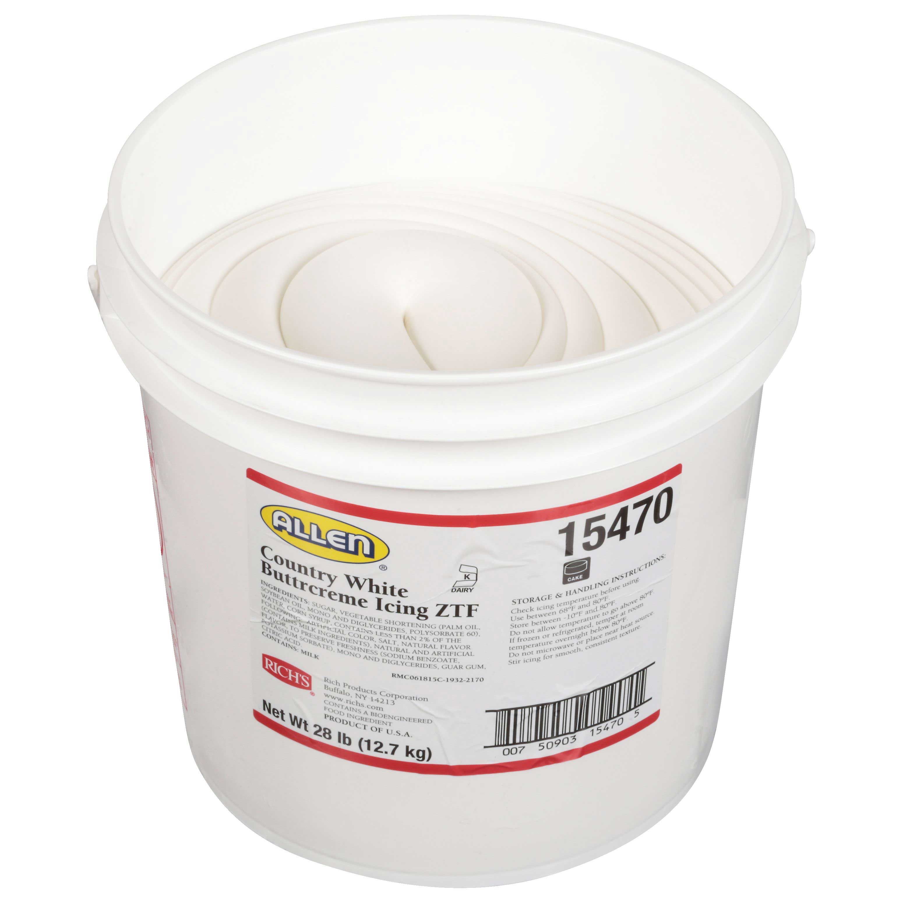 Rich's Jwa Country White Buttercreme Icing, 28 Pound