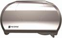 San Jamar Versatwin Summit Stainless Steel Look Toilet Tissue Dispenser.