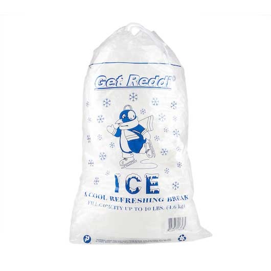 Pitt Plastics Ice Bag with Drawstring, 10 Pound -- 500 per case