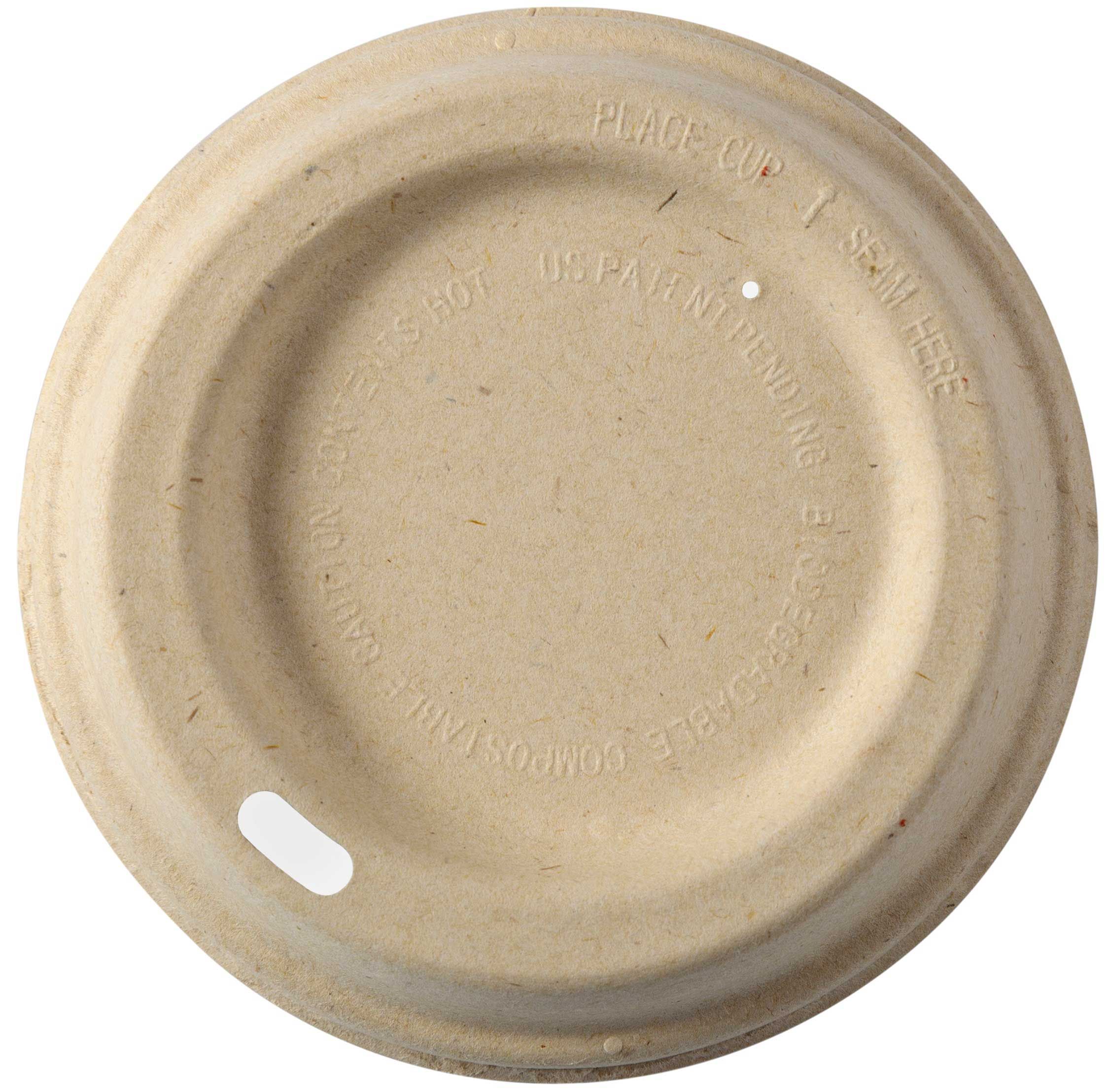 Primeware Compostable Fiber Lid Only -- 500 Per Case