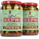 Sucker Punch 3-Pepper Fire Spears Pickle, 24 Ounce -- 6 per case