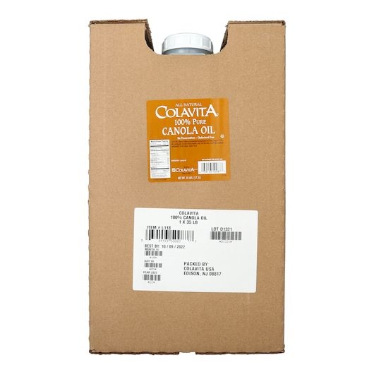 Colavita 100 Percent Pure Canola Oil, 35 Pound