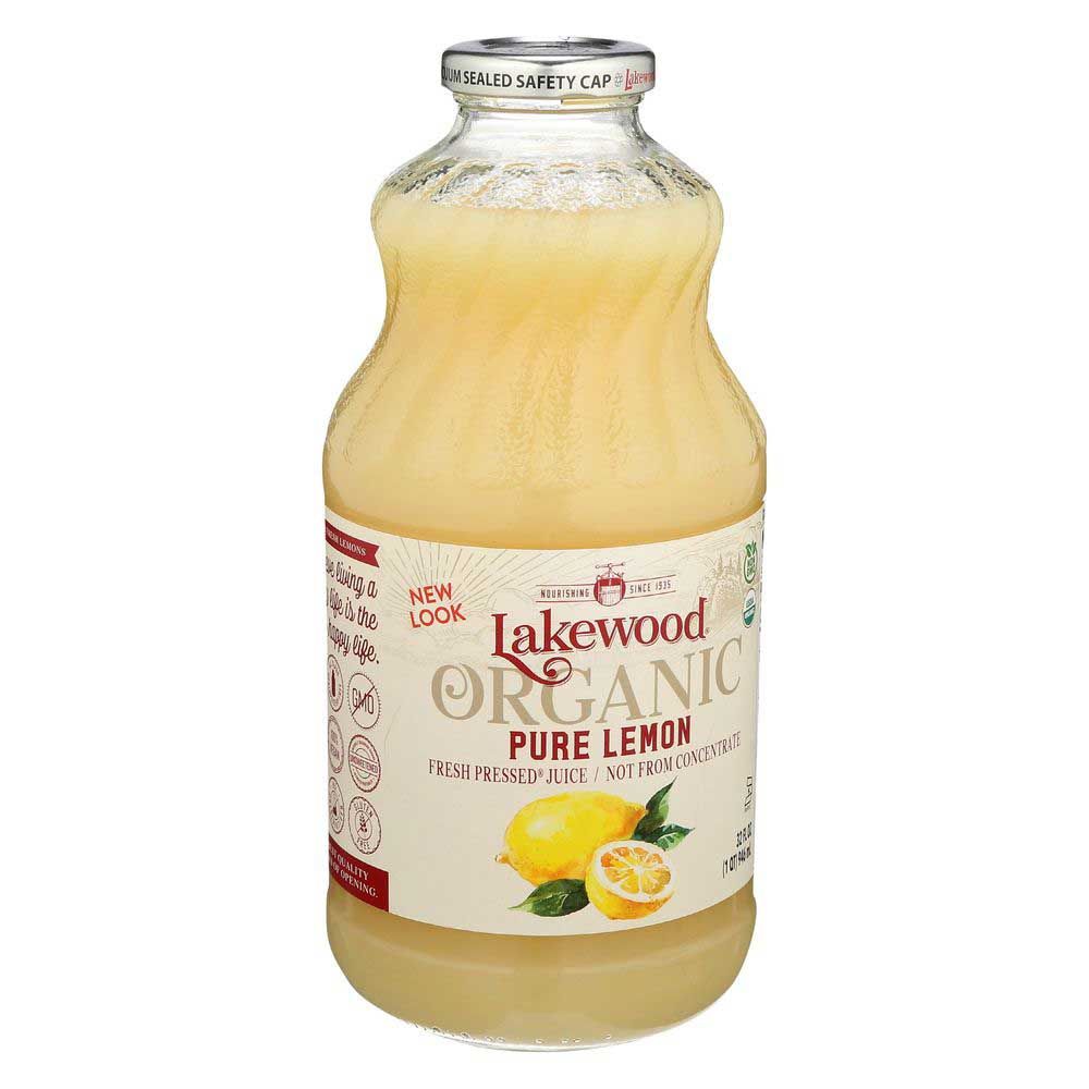 Lakewood Organic Pure Lemon Juice, 32 Fluid Ounce -- 6 Per Case