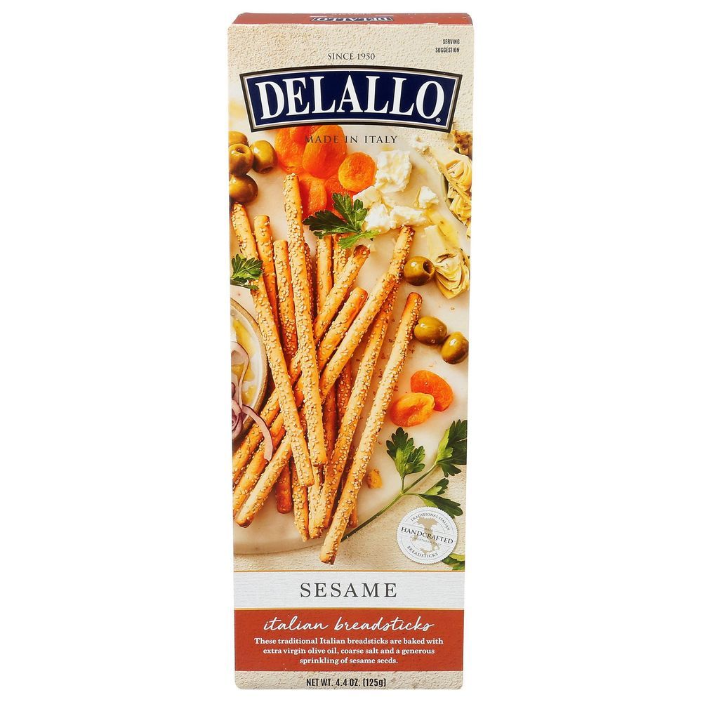 Delallo Sesame Breadsticks, 4.4 Ounce -- 12 Per Case