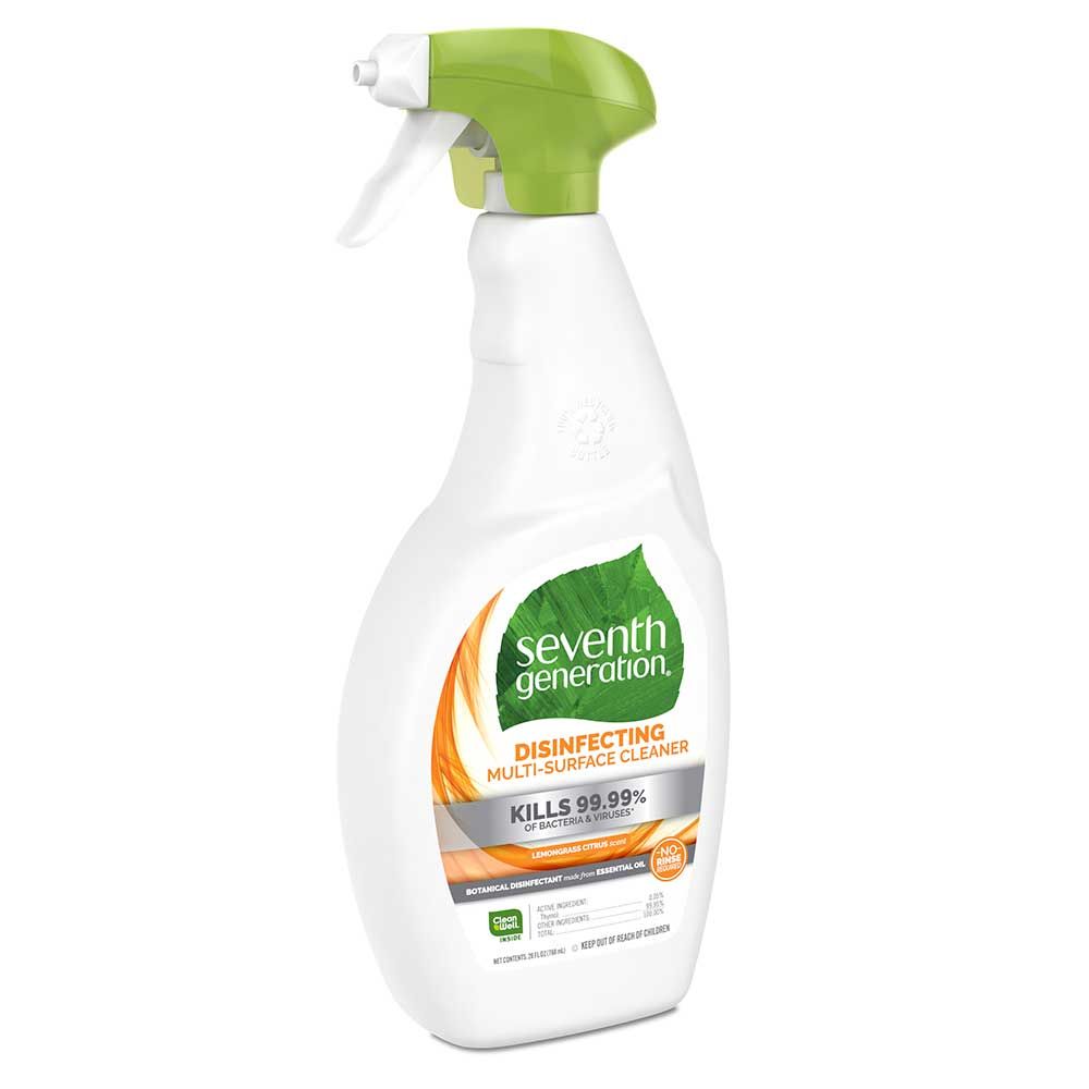Seventh Generation Multi Surface Lemongrass Citrus Disinfectant Cleaner, 26 Ounce -- 1 Each