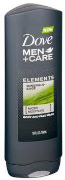 Dove Men Plus Care Minerals Sage Body Wash, 18 Fluid Ounce -- 4 per case.
