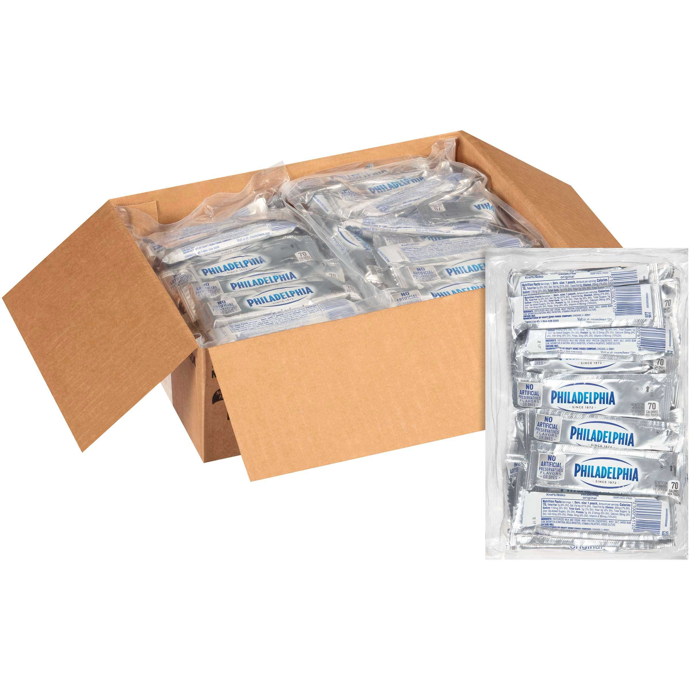 Kraft Philadelphia Original Cream Cheese Spread - Pouch, 1 Ounce -- 100 per case.