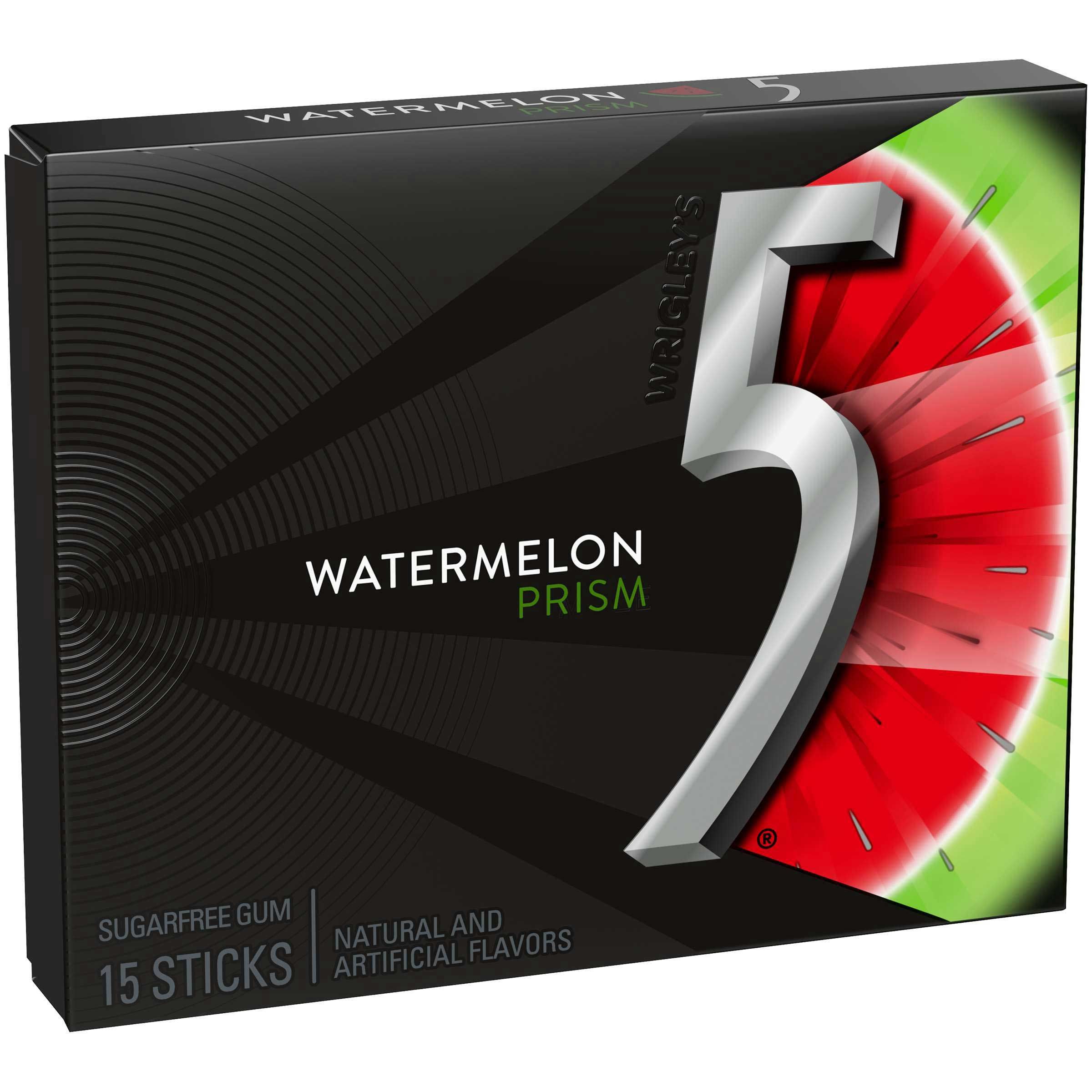 5 Gum Prism Sugar Free, 10 Count -- 12 Per Case