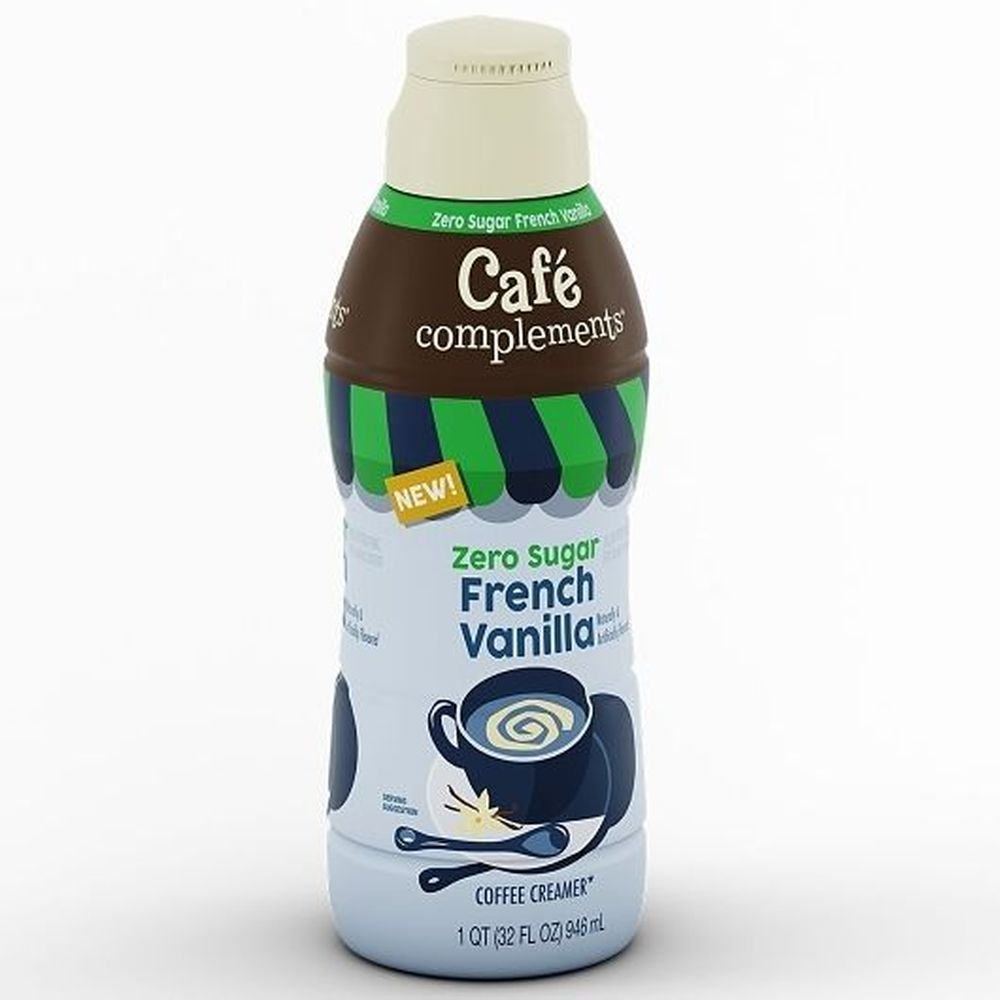Cafe Complements Zero Sugar French Vanilla Coffee Creamer, 32 Ounce -- 6 Per Case