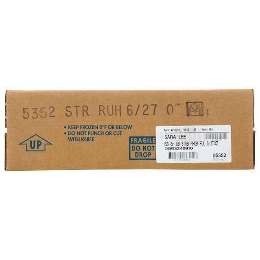 Chef Pierre Traditional 8 Inch Unbaked Strawberry Rhubarb Fruit Pie, 27 Ounce -- 6 Per Case