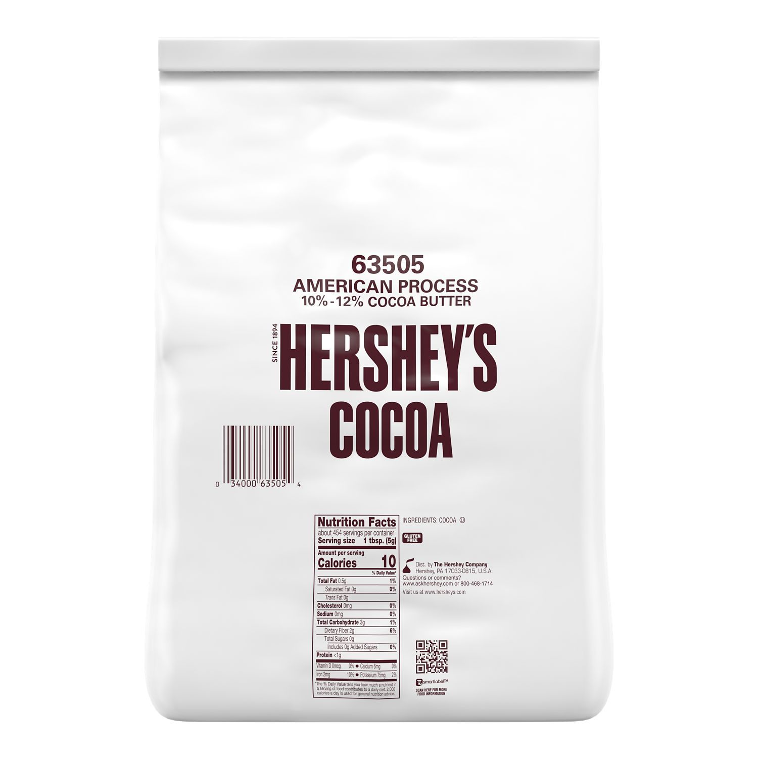 Hershey's American Process 10 To 12 Percent Cocoa Powder, 5 Pound -- 1 Each
