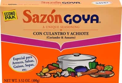Goya Sazon with Coriander and Annatto - 3.52 oz. box, 18 per case