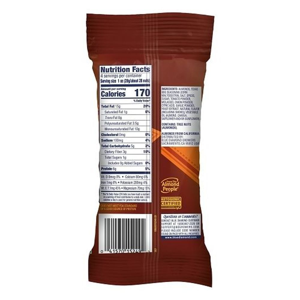 Blue Diamond Texas Bbq Flavored Almonds, 4 Ounce -- 80 Per Case