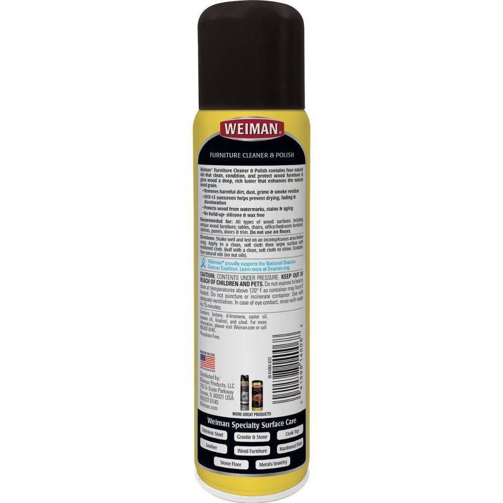 Weiman Lemon Scent Furniture Polish, 12 Ounce -- 6 Per Case