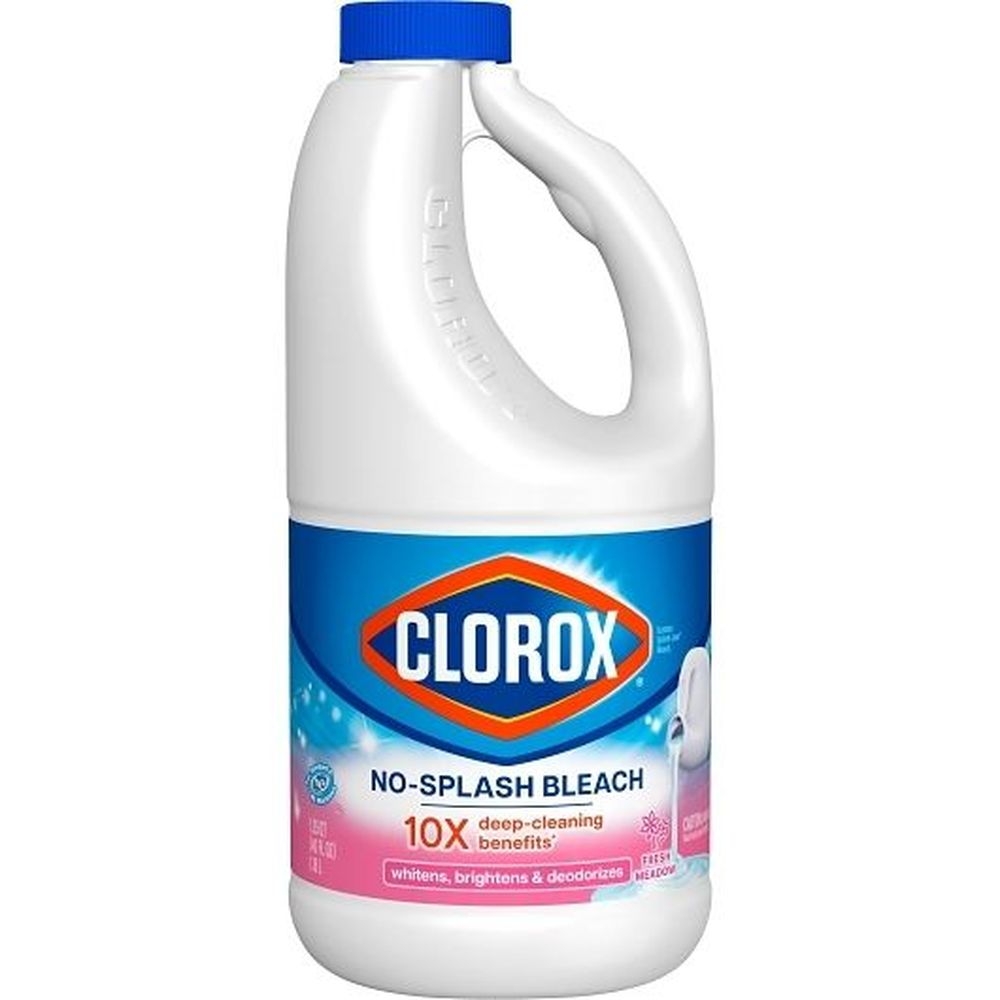 Clorox Fresh Meadow Splashless Liquid Bleach, 40 Fluid Ounce - 6 per case
