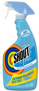 Shout Free Dye Free Fragrance Free Laundry Stain Remover, 22 Fluid Ounce -- 8 per case.