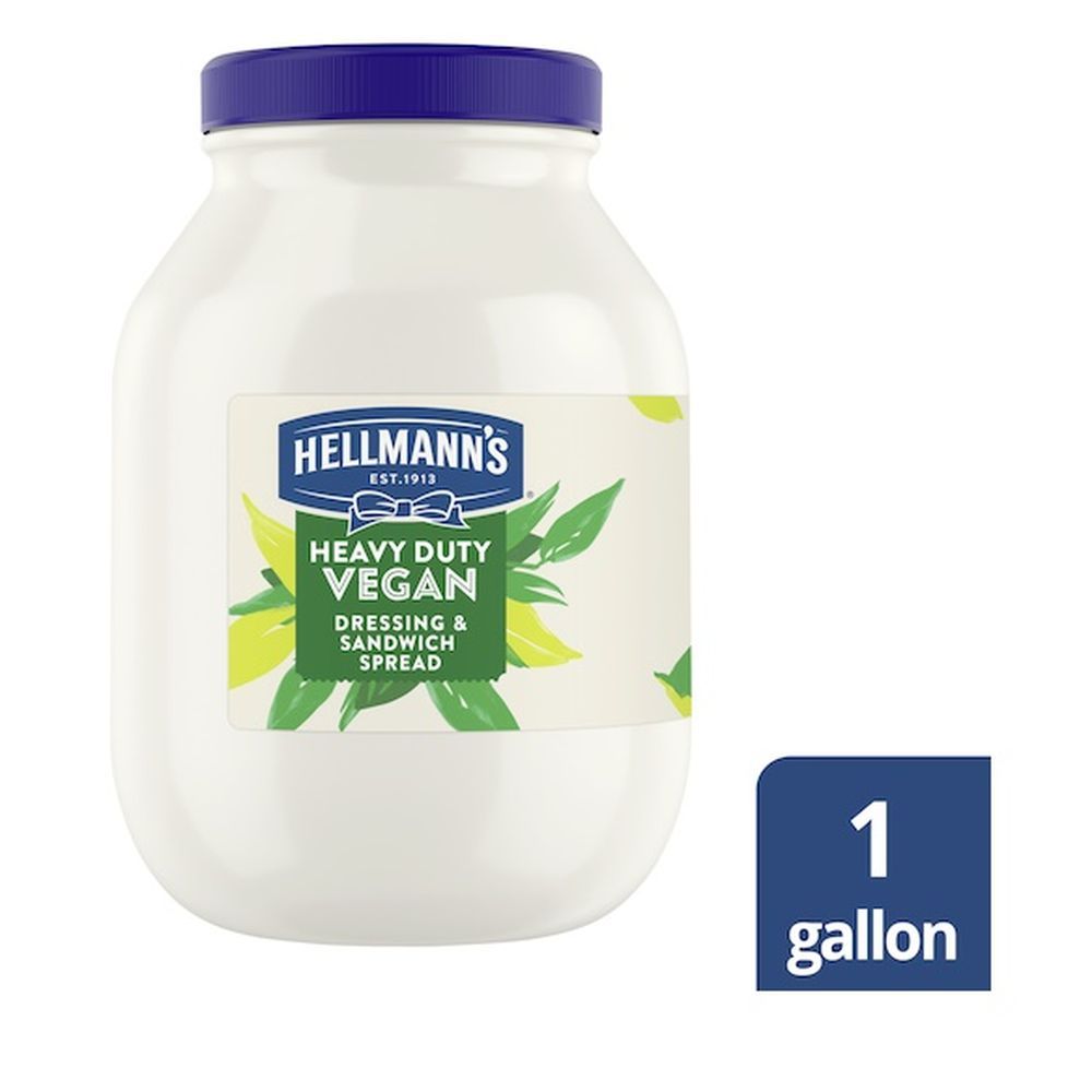 Hellmann's Heavy Duty Vegan Mayonnaise Jar, 1 Gallon -- 4 Per Case