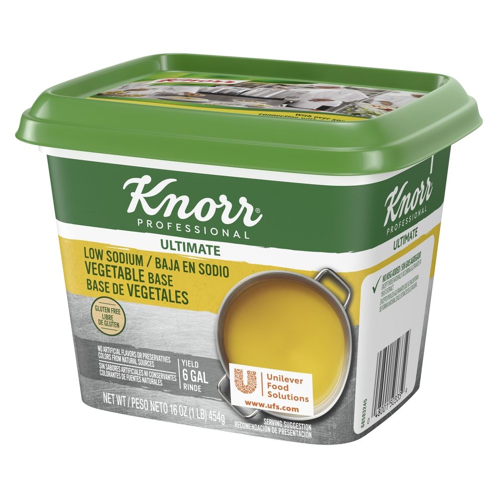 Knorr Professional Ultimate Low Sodium Vegetable Stock Base, 1 pound -- 6 per case